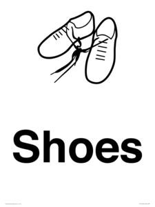 Dementia shoes sign